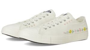 Converse Mens Chuck Taylor All Star Low Sneakers US 12 White Floral Canvas EUC